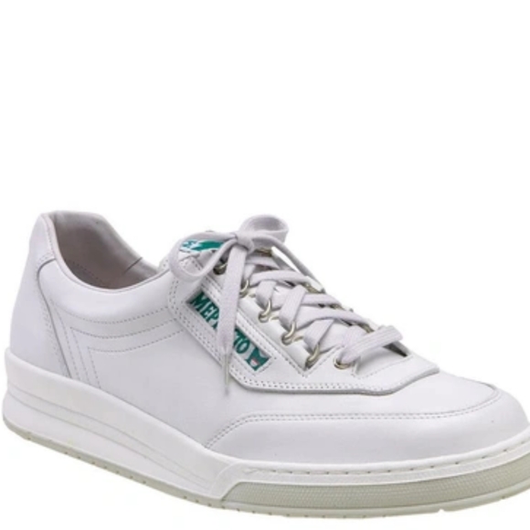 Mephisto Rush White Leather Lace Up Sneaker Style Walking Shoes size 6.5